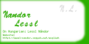 nandor lessl business card